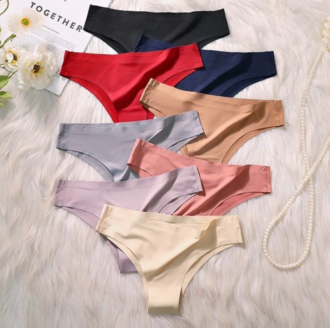 Ladies Panty Combo Pack - Stylish Cotton & Lace Underwear for Women (Multicolor) - Comfortable Daily Wear Panties - 5 pcs