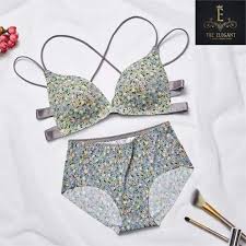 Imported Floral Push-up Bra and panty set for Women