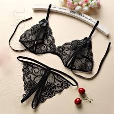 Barely Laced Bikini Set Stylish, Fashionable & Trendy Lingerie Bikinis For Women Ladies & Girls / Costumes Lace Transparent Lingerie From Charu Closet (Free Size)