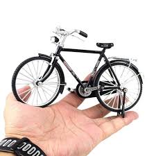 【Toy life hall】Ornament Decoration Mini Bicycle Miniature Model Cycling Figurine :10 Scale Bicycle Model Retro Bicycle Toys Simulation Bicycle Vintage